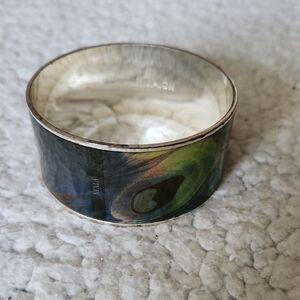 Metropolitan Museum of Art MMA Peacock Feather Design Bangle Bracelet